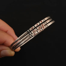 Hand-Engraved Berber Bracelet in Aged Silver